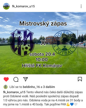 FKK U15 - Odolena Voda 3 - 0 20.4.2024